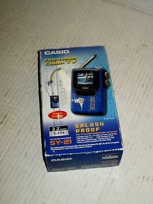 Casio SY-21 LCD Color Television 2.25 Inch UHF & VHF Splash Proof NWOT • £48.21