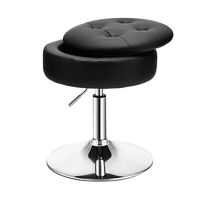 $75.95 • Buy Adjustable Stool Dining Chair 360° Swivel Vanity Makeup Stool PU Leather Seat