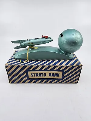 Vintage Duro Mold Mfg Detroit MI USA Shoot The Moon Strato Rocket Bank W/Box 2/3 • $340