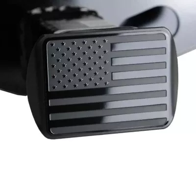 Fit GMC Tow Hitch Cover Trailer Receiver Black American Flag Emblem Plug Tube • $21.99