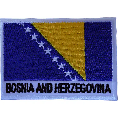 Bosnia And Herzegovina Flag Patch Iron Sew On Clothes Bosnian Embroidered Badge • $3.52