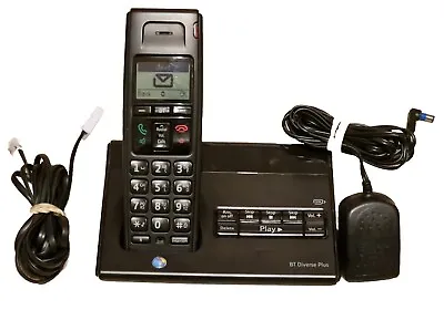 BT DIVERSE 7150 PLUS Cordless Landline Telephone & Answer Machine Black  • £19.99