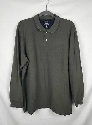 Chaps Easy Care Men's Dark Green Long Sleeve Polo Shirt Sz XL • $5.99
