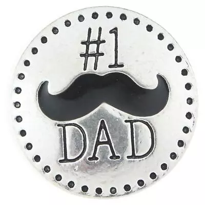 Snap Jewelry #1 Dad Mustache 18-20mm Fits Ginger Style Charms Accessories New    • $2.50