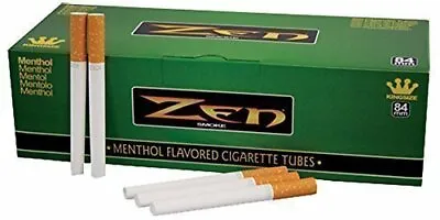 ZEN King Size Menthol Flavored Cigarette Tubes 200ct 84mm [50-Boxes] • $202.75