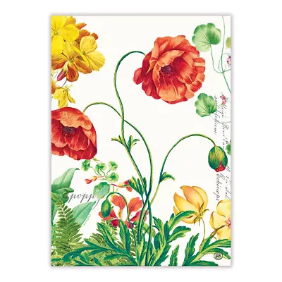 Michel Design Works Cotton Kitchen Tea Towel Floral Poppies & Posies - NEW • $10