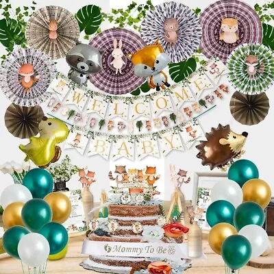 Gender Neutral Woodland Baby Shower Decorations Kit X002ZHQ6RD • $10