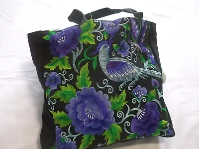 Fashion Shop Mexican Floral Embroidered Tote Bag 13” Sz L NWT Handcrafted Bag • $18