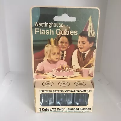 Westinghouse Flash Cubes Camera Picture 12 Flashes Color Vintage NIB • $9.99