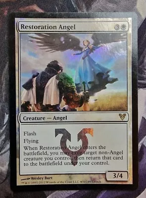 MTG - Restoration Angel - Avacyn Restored Release Promo - Foil - NM - AVR 32 • £11.99