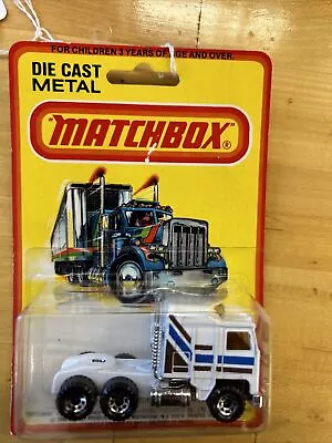 Vintage Matchbox No. 45 Kenworth COE Aerodyne White Semi Tractor 1982 On Card • $10