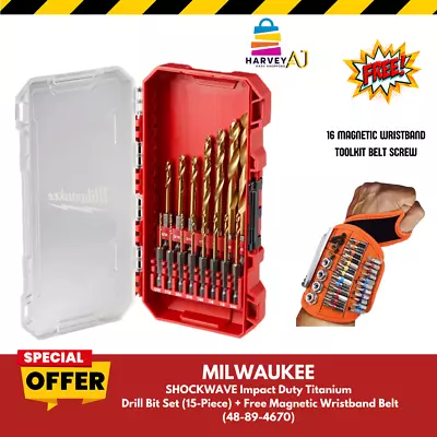 Milwaukee 48-89-4670 SHOCKWAVE Impact Duty RED HELIX Titanium Drill Bit Set • $24.97