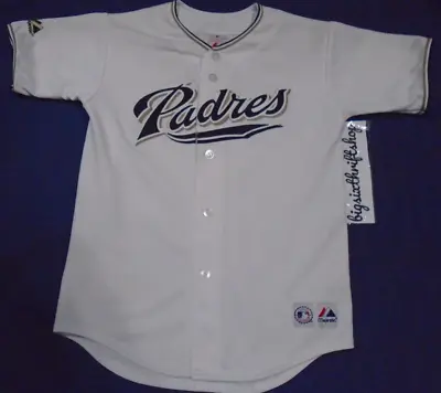 Majestic Vintage San Diego Padres MLB Baseball  Jersey  Size Youth Medium • $38