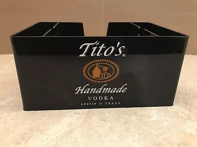 TITO'S HANDMADE VODKA Condiment Napkin Caddy Holder - Black - NEW • $19.95