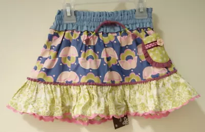 NWT Matilda Jane Enchanted Garden Modern Mix Multi Pattern Skort Girl's Size 2 • $18.49