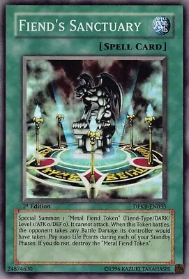  Duelist Pack: Kaiba 1st Ed Fiend's Sanctuary (Mod/Hvy Play)	P2-24907 • $1.19