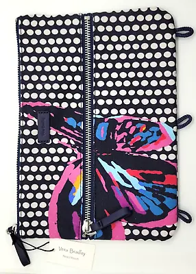 £18.08 • Buy Vera Bradley NWT Butterfly Flutter Dot 3 Ring Binder Pencil Pouch Canvas Zip