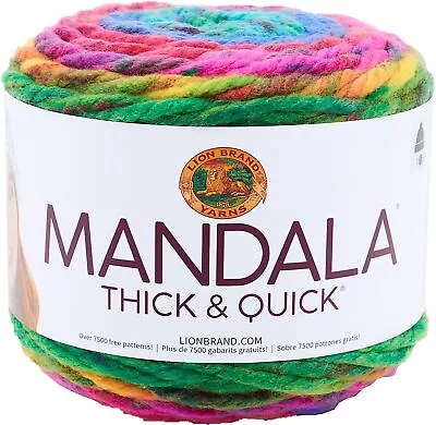 3 Pack Lion Brand Mandala Thick & Quick Yarn-Swirl 528-201 • £25.03