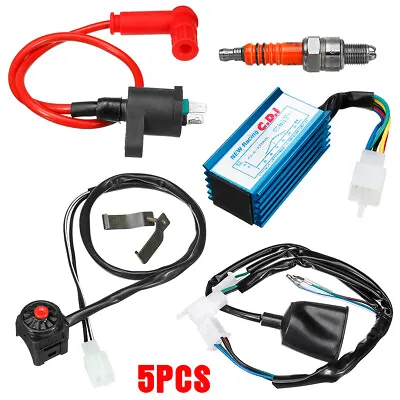 For 70cc/110cc/125cc/ 140cc Pit Dirt Bike Wiring Loom Kill Switch Coil CDI Kit • £12.95