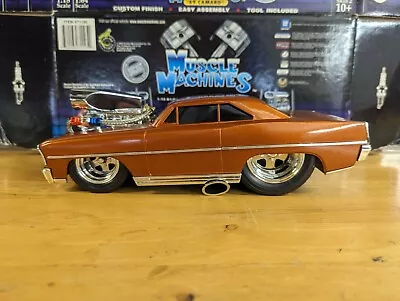 MUSCLE MACHINES 1966 Chevrolet Nova Chevy II SLAMMED Custom PAINTED 1/18 1:18 • $179.99