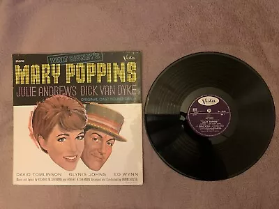 Walt Disney's Mary Poppins Original Cast Soundtrack 12  Vinyl LP Album 1964 Mono • £9.99