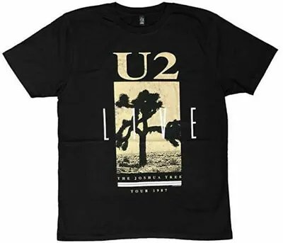 Official U2 Joshua Tree Live 1987 Mens Black Organic T Shirt U2 Tee • £14.50