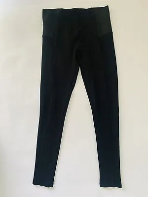 Zara Basic Leggings Women Small Black Pull On Ponte Pant Stretch Skinny Leg • $9.03