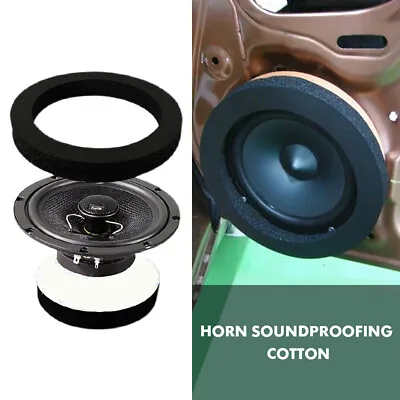 4 X  4'' Car Speaker Ring Bass Door Trim Sound Insulation Cotton Accessories • $14.99