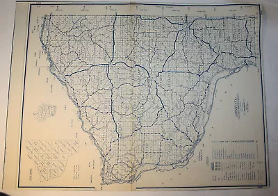 1953 Grant County - Vintage State Highway Commission Of Wisconsin Map • $54.99