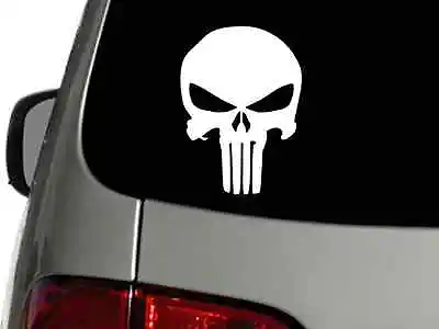 PUNISHER SKULL Vinyl Decal Sticker High Quality White CHOOSE SIZE COLOR • $2.79
