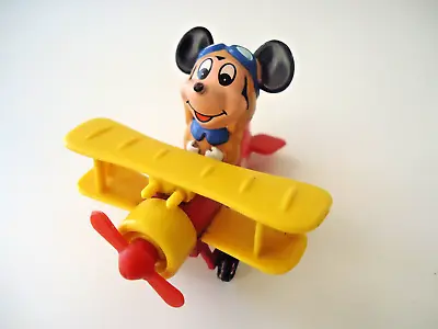 Vintage Tomy Disney Mickey Mouse In Bi Plane Excellent Condition • $5.99