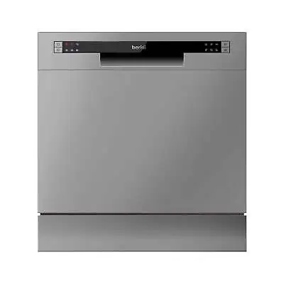 Baridi Compact Tabletop Dishwasher 8 Place Settings 6 Programmes - Silver • £269.98