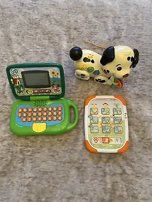 Vtech  Pull Along Puppy/  Leap Frog  2 - In- 1 Laptop /chad Valley Tablet • £10.50