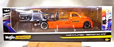 2016 Maisto Design Elite Transport MAISTO FLATBED & 1965 PONTIAC GTO Orange-Blk • $28.50