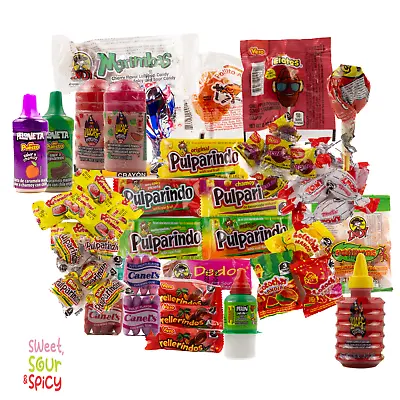 Mexican Candy Mix Sweet Sour & Spicy (Most) 50+ Pieces Nostalgic Brands (1.3 Lb) • $19.99