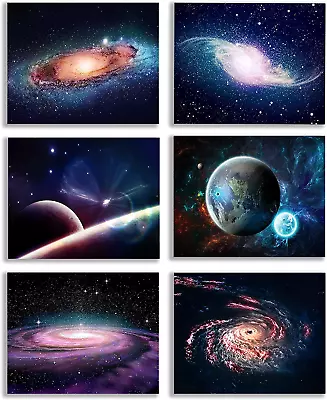 Universe Starry Sky Wall Art Outer Space Fantastic Nebula Galaxy Painting Pictur • $14.11