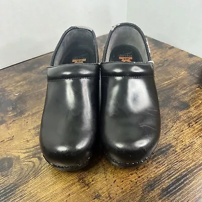 Dansko Women Xp 2.0 Pull Up Leather Clog All Day Comfort 9.5-10 Eu 40 Black 3950 • $23.75