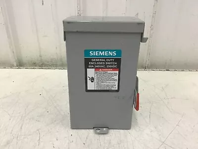 SIEMENS - LNF222RA General Duty Enclosed Safety Switch 60A 240VAC 250VDC 3 Phase • $55