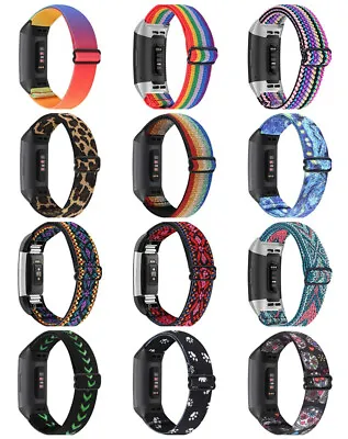 Nylon Woven Fabric Replacement Watch Strap Band Loop For Fitbit Charge 6 5 4 3 2 • £5.12