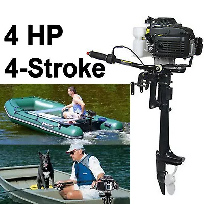$285 • Buy HANGKAI 4 Stroke 4 HP Outboard Motor Fishing Boat Engine Air Cooling CDI System