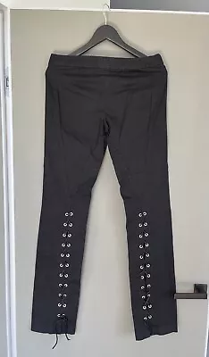 Versace Jeans Couture Vintage Lace Up Low Rise Pants Sz 26/40 • $55