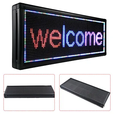 LED SIGN 3-COLOR PROGRAMMABLE OUTDOOR LED SCROLLING MESSAGE BOARD SIGN 40“x15”  • $112.10