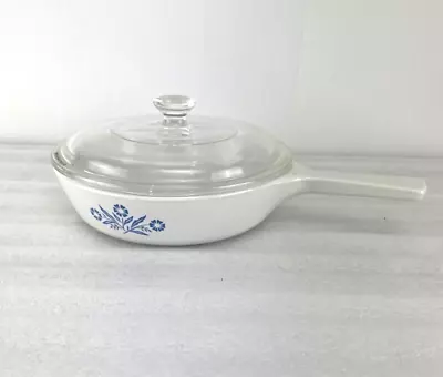 Corning Ware Blue Cornflower Menuette Skillet Sauce Pan W/Lid P-83 B - 6 1/2  • $24