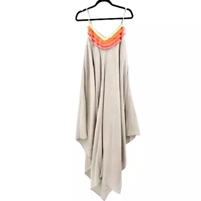 Mara Hoffman Fringe Handkerchief Sleeveless High Low Maxi Dress Flowy Cotton S • $69.88
