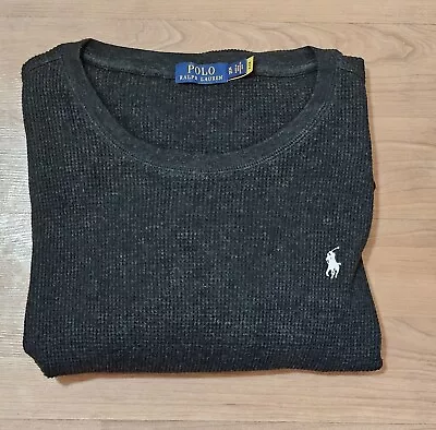 Polo Ralph Lauren Mens Waffle Knit Thermal Shirt Size XLT Dark Gray • $15