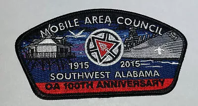 Mobile Area Council Strip CSP 2015 OA Centennial Black Boy Scout XJ6 • $7.37