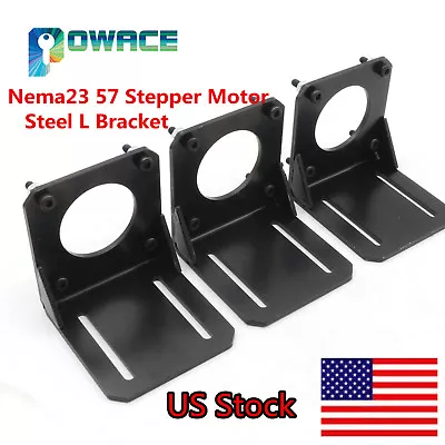 【USA】3pcs Nema23 Stepper Motor Steel L Mount Bracket CNC Holder Support W/ Screw • $16.99