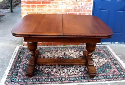 English Antique Oak Drop Leaf Table / Kitchen Table • $2600