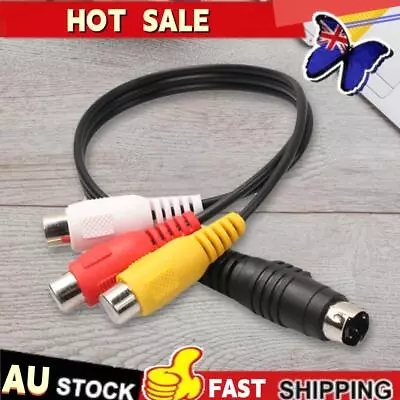 4 Pin S-Video To 3 RCA Adapter Cable Conversion Cord Black For Computer Laptop • $7.29