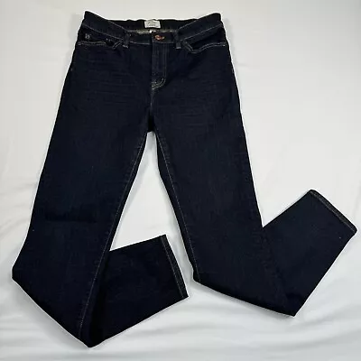 J Crew Jeans Lookout High Rise Skinny Ankle Womens Size 28 Dark Wash Denim • $25